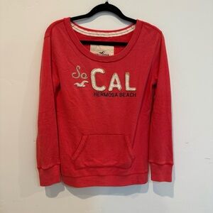Hollister So Cal Vintage Y2K Pink Sweatshirt Womens Small Preppy 2000s Casual